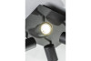 Ceiling luminaire VENETO, IP20, max. 20W, 4 x GU10, round/square, black