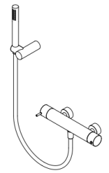 Waterevolution Flow douchethermostaat met douchegarnituur chroom T140TN01