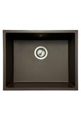 GraniteMy Universal granieten café spoelbak 50x40 cm opbouw, onderbouw en vlakinbouw met rvs plug 1208967227