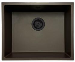 GraniteMy Universal granieten café spoelbak 50x40 cm opbouw, onderbouw en vlakinbouw met zwart plug 1208967228
