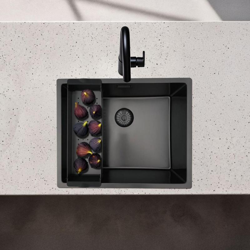 Pure.Sink Prestige inzetbak voor spoelbak Gun Metal PPGCL40-61