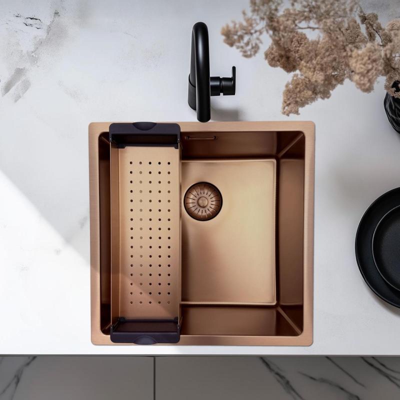 Pure.Sink Prestige inzetbak voor spoelbak Koper PPGCL40-62