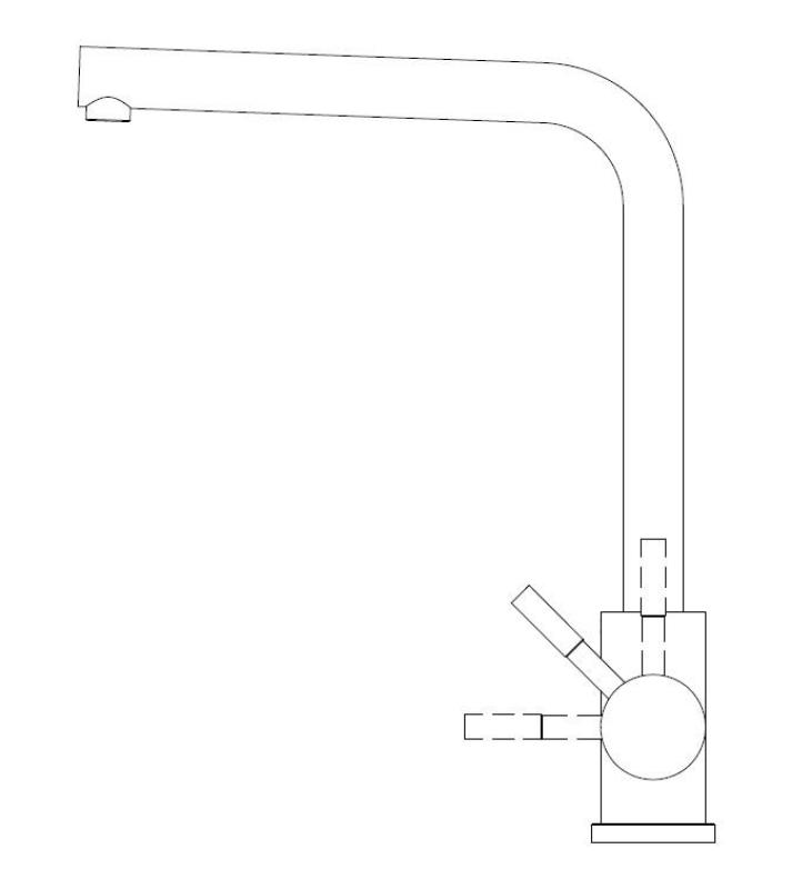 Pure.Sink Elite Steel Spark keukenkraan PVD geborsteld goud  PS8040-60