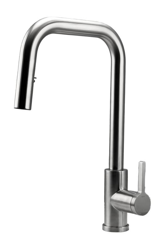 Pure.Sink Elite Steel Crystal-S keukenkraan RVS met uittrekbare uitloop PS8050-02