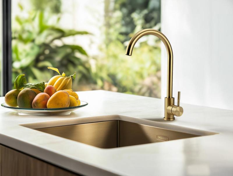 Pure.Sink Elite Steel Stream keukenkraan PVD geborsteld goud  PS8044-60