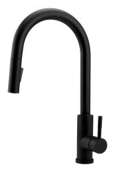 Pure.Sink Elite Steel Stream-S keukenkraan Matzwart met uittrekbare uitloop PS8045-10