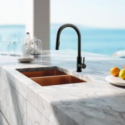 Pure.Sink Elite Steel Stream-S keukenkraan Matzwart met uittrekbare uitloop PS8045-10