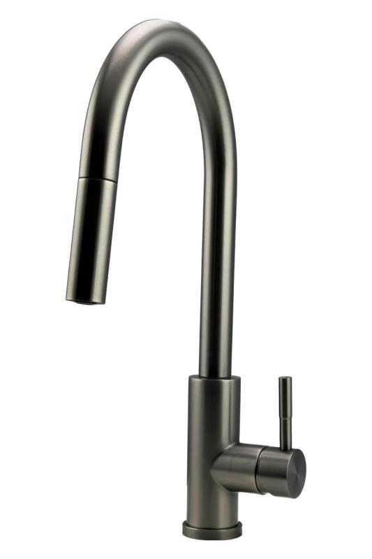Pure.Sink Elite Steel Stream-S keukenkraan PVD Gun metal met uittrekbare uitloop PS8045-61
