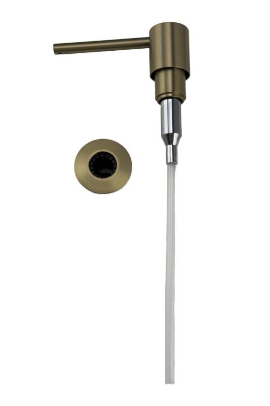 Pure.Sink Elite Steel Shine inbouw Zeepdispenser Mat Zwart van boven navulbaar PS9010-10