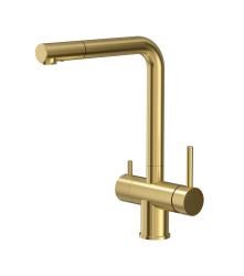 Quadri Ellesmere Keukenmengkraan PVD Goud 3-weg met extra aansluiting voor gefilterd water 1208967781