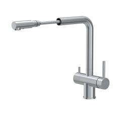 Quadri Ellesmere Keukenmengkraan RVS 3-weg met extra aansluiting voor gefilterd water 1208967782