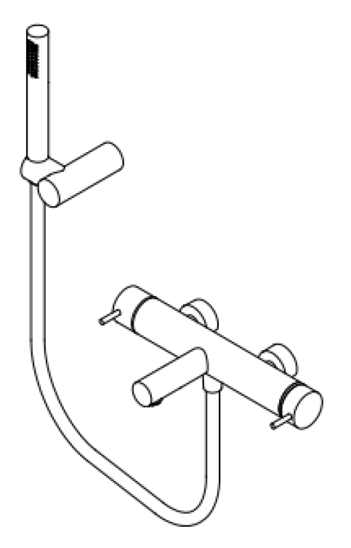 Waterevolution Flow twee-weg douchemengkraan met handdouche RVS T130NIE