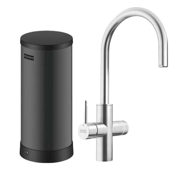 Franke Maris water hub 7L boiler 3-1 met Touch electronische kokend water kraan RVS 160.0715.718