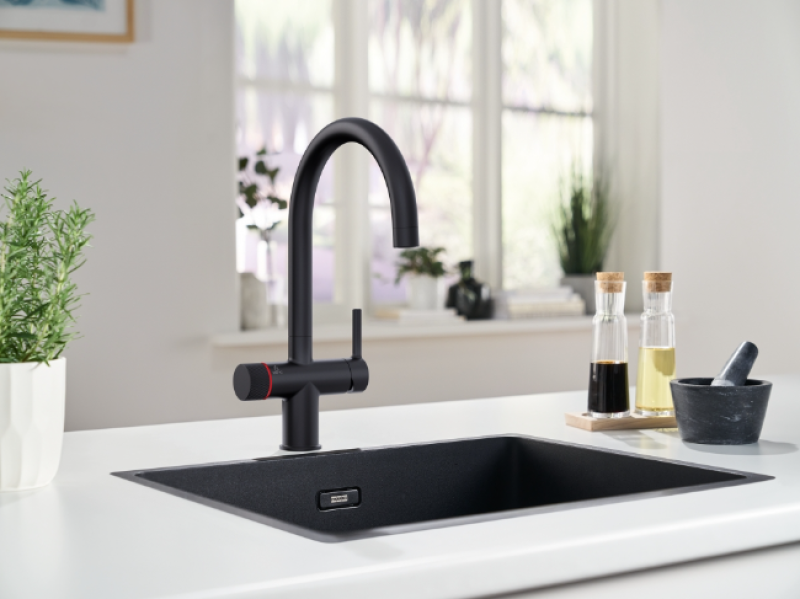 Franke Maris water hub 4L boiler 3-1 met Twist mechanische kokend water kraan mat zwart met waterhub bypass 1208967862