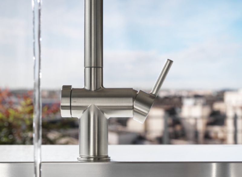 Franke Active Twist Eenhendel Mengkraan RVS met Uittrekbare Uitloop en Geïntegreerde Waste Bediening 115.0653.505