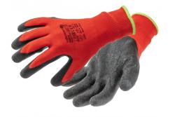 RODER latex-coated protective gloves red/black (12 pairs/pack) 11