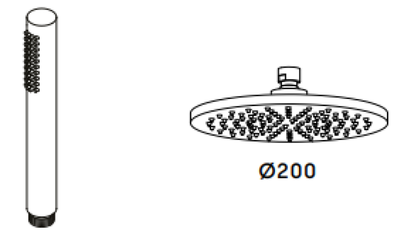 Waterevolution Flow thermostatische drie-weg douchemengkraan met hand- en hoofddouche gun metal T131TNGME