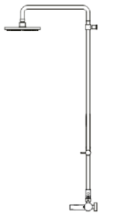 Waterevolution Flow thermostatische drie-weg douchemengkraan met hoofddouche en ronde handdouche koper T131TNRCPE