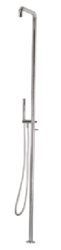 Waterevolution Flow douchezuil met mengknop en handdouche Koper T147CPE