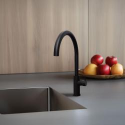 Waterevolution Flow keukenmengkraan met ronde draaibare uitloop zwart T158UPR