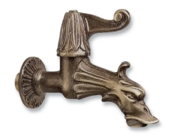 PB Garden Vintage Wand Fonteinkraan Koudwaterkraan Brons met Tuinslangaansluiting en Hendel 1208969785