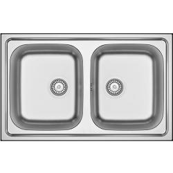 Banka Centurio 20 RVS dubbele Spoelbak opbouw 80x50cm 1208970026