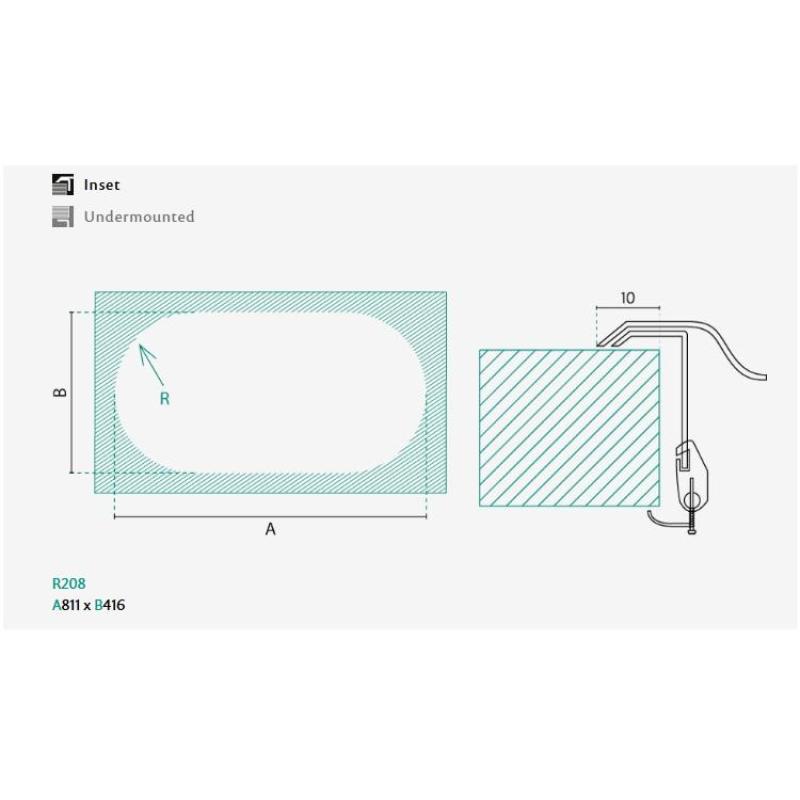 Banka Andalucia RVS Dubbele Spoelbak 835 x 440 cm Opbouw 1208970050