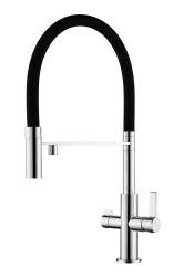 Ausmann Claridge 3-Weg Keukenmengkraan met Flexibele Uitloop en Gefilterd Water – RVS - 1208970505