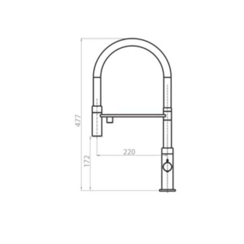 Ausmann Claridge 3-Weg Keukenmengkraan met Flexibele Uitloop en Gefilterd Water – Zwart - 1208970506