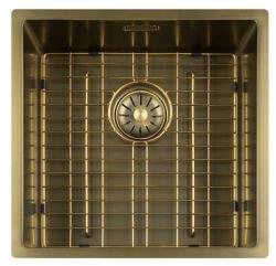 OUTLET Lorreine Patina spoelbak 40x40 onderbouw inclusief bodemrek 40SP-Patina-BG