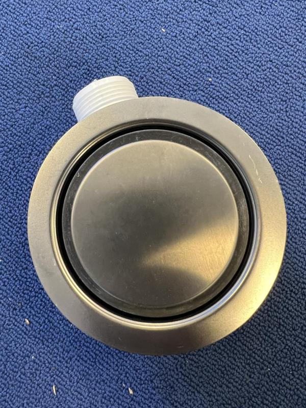 OUTLET Deukje en krassen Aquadesign R25 steel opbouw, onderbouw en vlakinbouw spoelbak gun metal 34x40cm 	1208970654