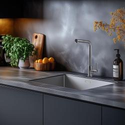 Pure.Sink Prestige  Combinatieset RVS spoelbak 50x40 cm met RVS Keukenkraan 1208970762