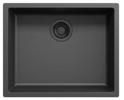 Zwarte Combinatieset Spoelbak 50x40cm met Zwarte Keukenkraan 1208970765