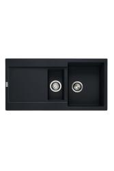 Franke Maris MRG 651 Fragranite Mat Zwart 1,5 Spoelbak 97 x 50 cm Opbouw met Afdruipgedeelte  114.0628.993