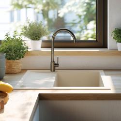 Ausmann Ceramic Sylva Keramische Witte Spoelbak met Afdruipgedeelte 857 x 500 mm  1208971128