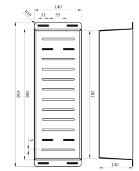 OUTLET Slechte Coating Lorreine Colan inzetbak restenbak RVS mat zwart Black 1208971209