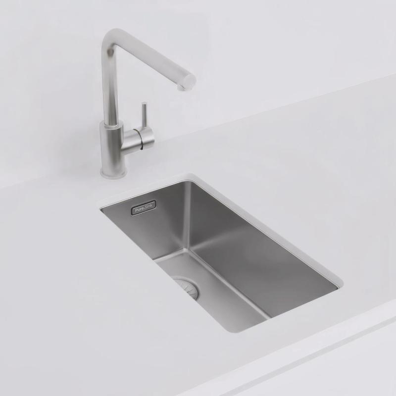 Pure.Sink Exclusivo kleine RVS spoelbak 18x40 cm 10mm radius onderbouw, vlakinbouw en opbouw PEX1840-02