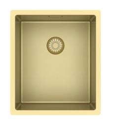 Pure.Sink Exclusivo Gouden spoelbak 34x40 cm 10mm radius onderbouw, vlakbouw en opbouw PEX3440-60