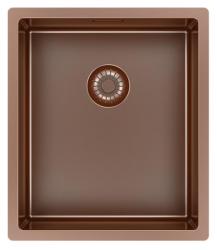 Pure.Sink Exclusivo Koperen spoelbak 34x40 cm 10mm radius onderbouw, vlakbouw en opbouw PEX3440-62