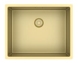 Pure.Sink Exclusivo Gouden spoelbak 50x40 cm 10mm radius onderbouw, vlakbouw en opbouw PEX5040-60