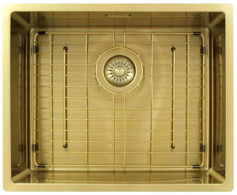 Pure.Sink Exclusivo Gouden spoelbak 50x40 cm 10mm radius onderbouw, vlakbouw en opbouw PEX5040-60