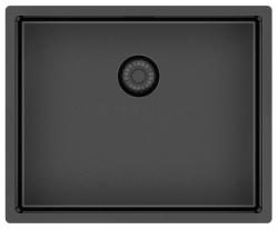 Pure.Sink Exclusivo Gun metal spoelbak 50x40 cm 10mm radius onderbouw, vlakbouw en opbouw PEX5040-61