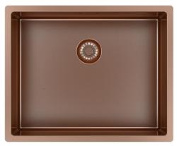 Pure.Sink Exclusivo Koperen spoelbak 50x40 cm 10mm radius onderbouw, vlakbouw en opbouw PEX5040-62