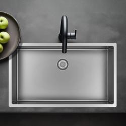 Pure.Sink Exclusivo grote RVS spoelbak 70x40 cm 10mm radius onderbouw, vlakinbouw en opbouw PEX7040-02