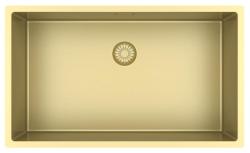 Pure.Sink Exclusivo grote Gouden spoelbak 70x40 cm 10mm radius onderbouw, vlakinbouw en opbouw PEX7040-60