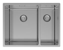 Pure.Sink Exclusivo RVS 1,5 anderhalve spoelbak 34+18 cm 10mm radius PEX341840-02