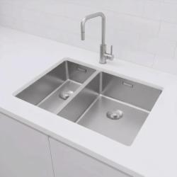 Pure.Sink Exclusivo RVS 1,5 anderhalve spoelbak 18+34 cm  10mm radius PEX183440-02