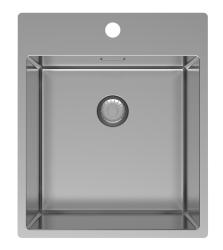 Pure.Sink Exclusivo RVS spoelbak 44x52 cm Tapwing met kraangatbank 10mm radius PEX4040T-02