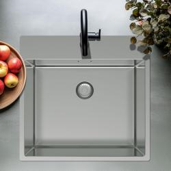 Pure.Sink Exclusivo RVS spoelbak 54x52cm Tapwing met kraangatbank 10mm radius PEX5040T-02