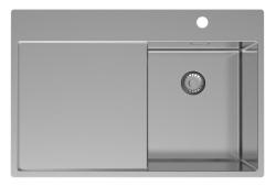Pure.Sink Exclusivo RVS kleine spoelbak met afdruipgedeelte 78x52 cm Tapwing rechts PEX3478RT-02